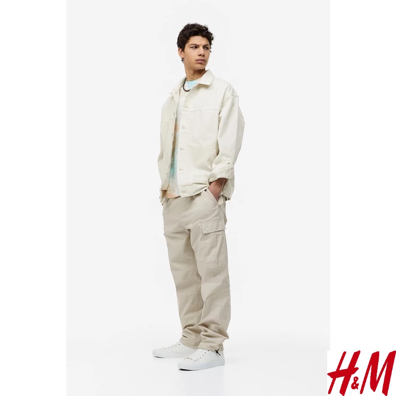 H&M Regular Fit Ripstop Cargo Pants