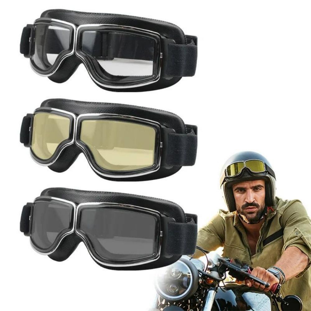 Motorcycle glasses with strap on sale