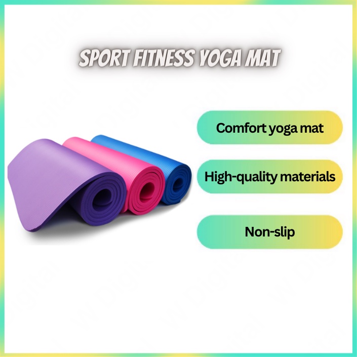 Hixingo Non-Slip Yoga Mat, Foldable Pilates Mat Sweat Absorbentfor