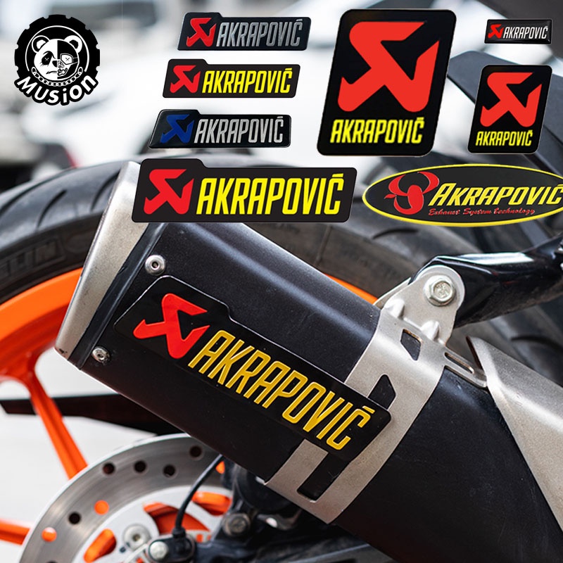Akrapovic Exhaust Sticker Heat Resistant 3D Aluminium Material