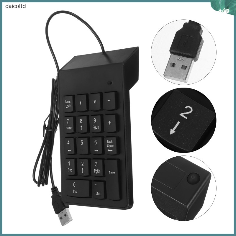 Number Pad Laptop Mechanical Numpad USB Portable Keyboard daicoltd. Shopee Singapore