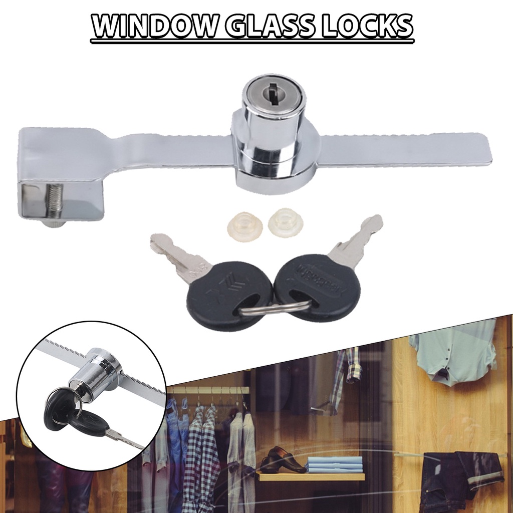 Sliding Glass Door Lock Display Case Lock Ratchet Lock Security Glass