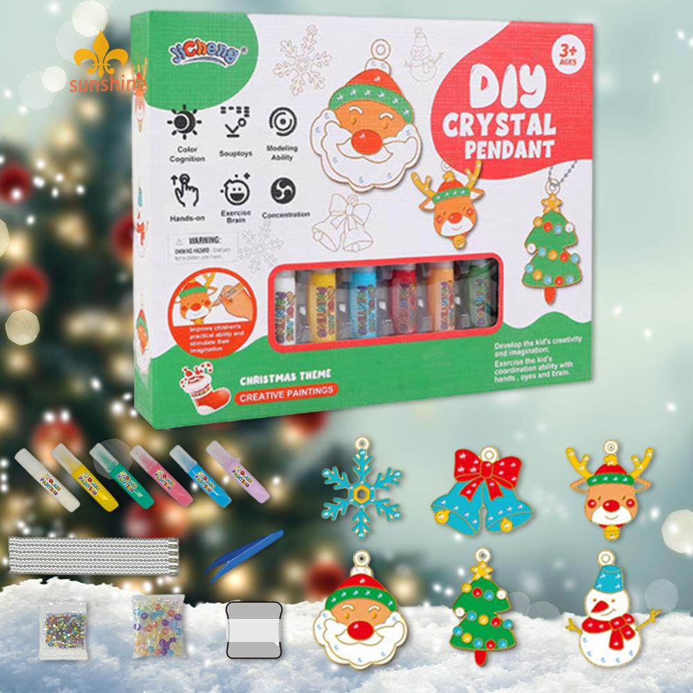 Luminous Crystal Christmas DIY Diamond Painting Desk Ornaments Kit Craft