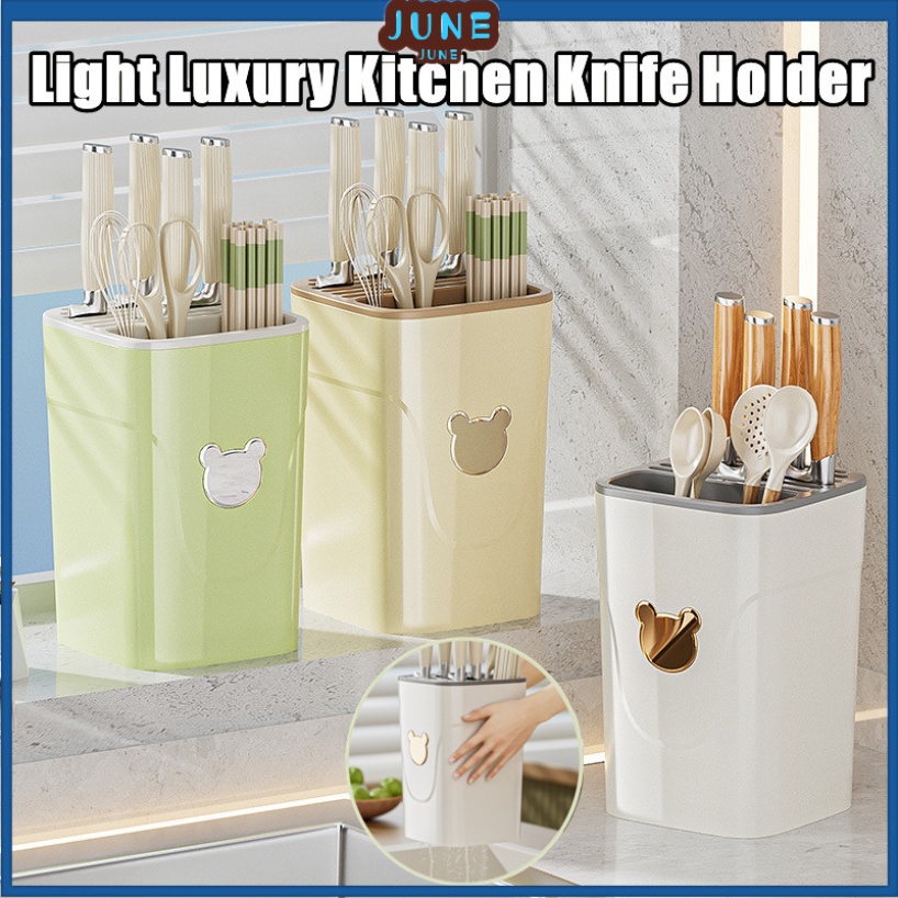 Kitchen Multifunctional Knife Holder Light Luxury Countertop Organizer ...