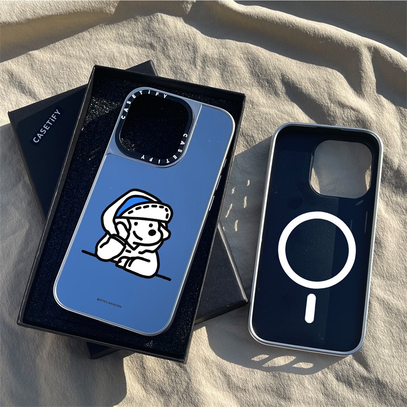 CASETiFY X mini JOHN (Lover) Magnetic suction Matte Black&Sliver 