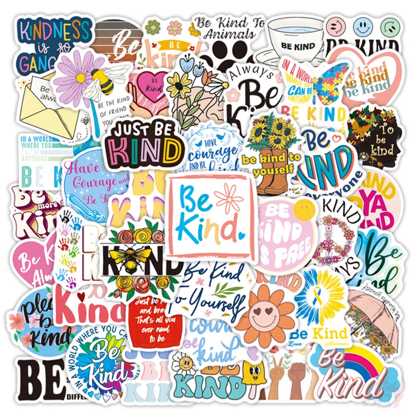 Be Kind . Funny Positive Art Series 02 Stickers 50Pcs/Set DIY Fashion ...