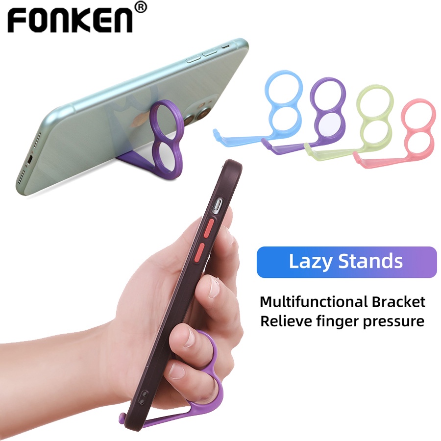 Fonken 5Pcs Mini Portable Mobile Phone Grip Holder Finger Ring Support ...