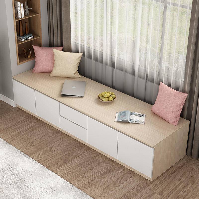 AOAO Bay Window Cabinet Solid Wood Balcony Bay Adjustable Long Bedroom ...