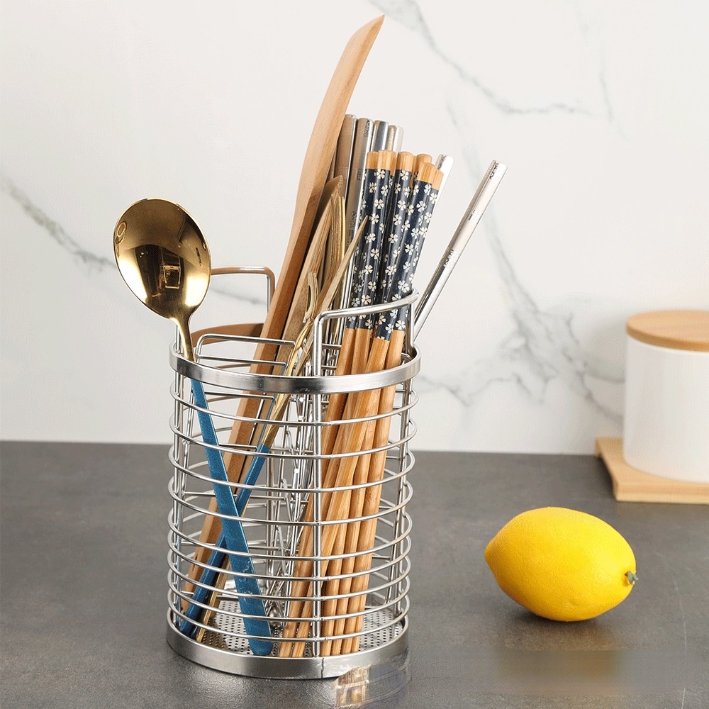 Stainless steel cutlery rack drain rack storage spoon chopsticks ...