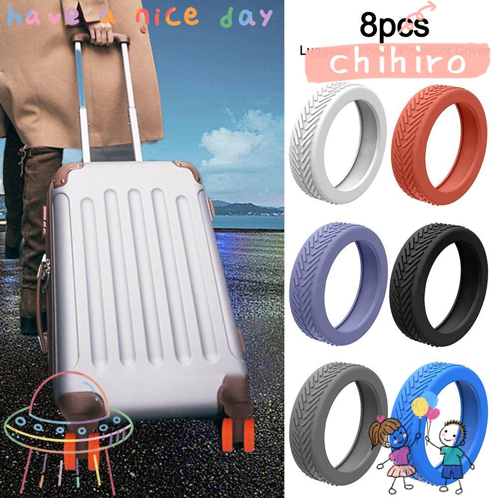 CHIHIRO 8Pcs Luggage Wheels Protector Cover, Anti-slip Shock Absorption ...