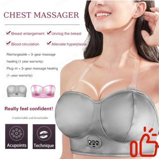  Electric Bust Massager, Breast Enhancer Massager Bra, USB  Breast Massager, Portable Electric Vibration Bust Lift with 3 Massage Modes  (Pink) : Health & Household