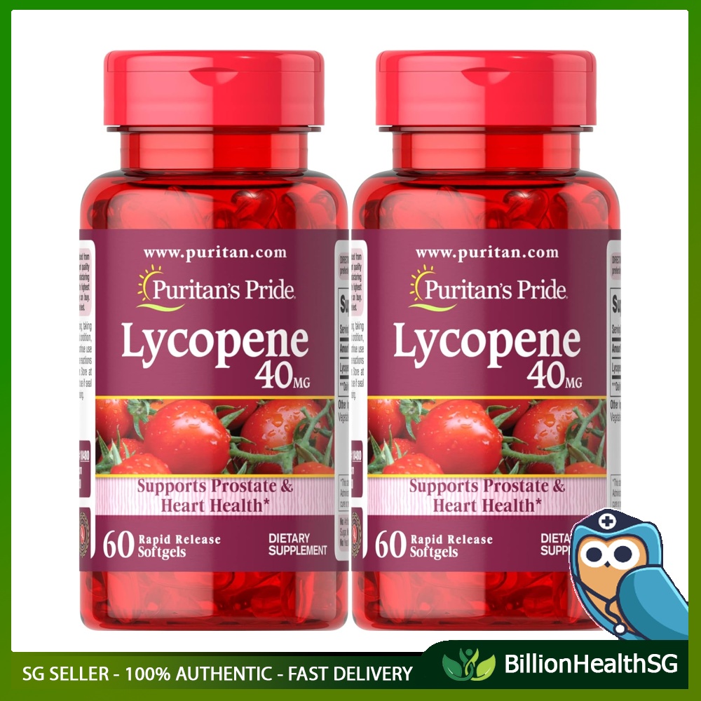[sgseller] Puritan's Pride Lycopene 40 mg Pack of 2 120 Count [60