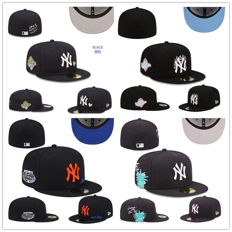 2023 New Fashion Totally Enclosed Baseball Cap Street Hip-Hop Decoration  Cool Breathable Letter Fitted Cap For Men And Women M9W8