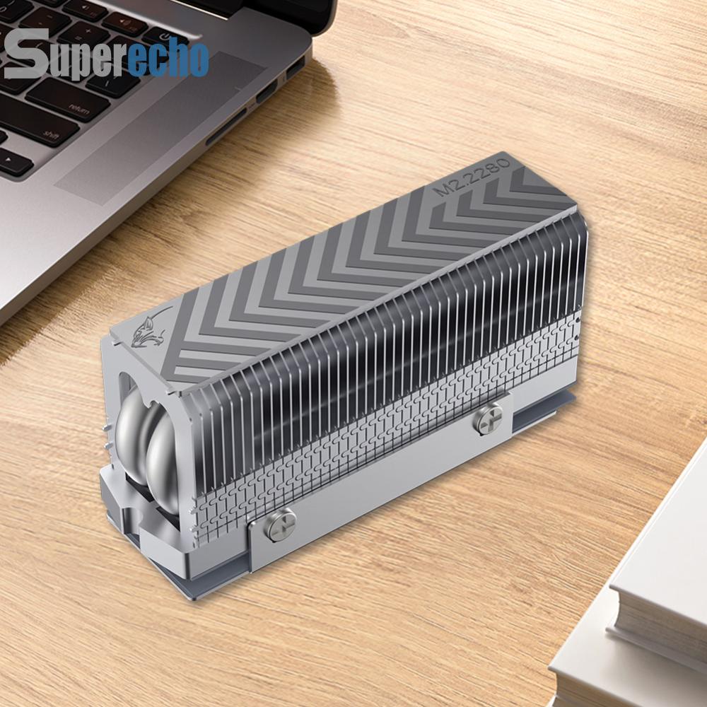 M.2 2280 SSD Heatsink Solid State Drive Radiator 2xAGHP Heat Pipe