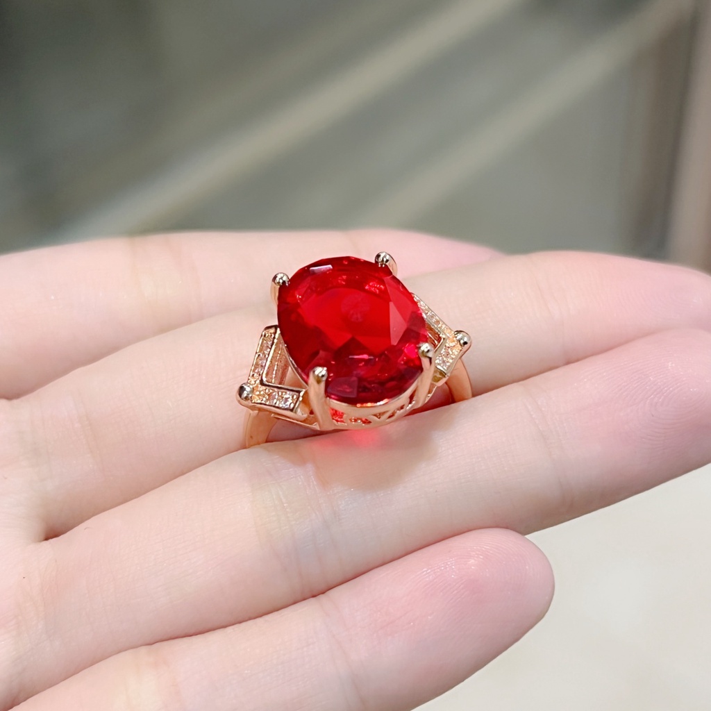 Red deals diamond ring