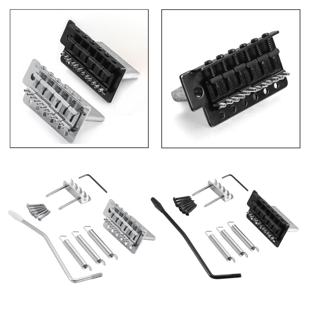 [Finevips1] Guitar Tremolo Bridge with Bar and Saddles Accessories for