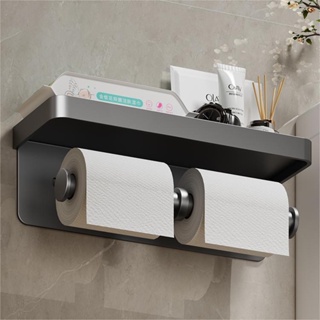 Space Aluminum Black And Gold Square Cabinet Kitchen Paper Towel Holder  Toilet Roll Holder Punch-Free Toilet Paper Holder - AliExpress