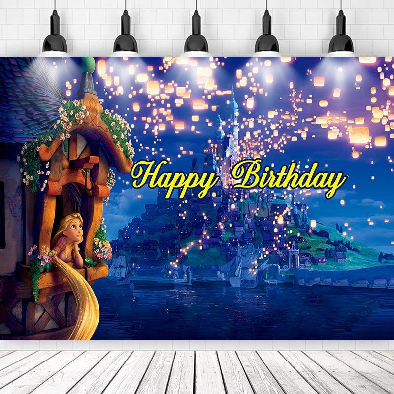 Rapunzel Tangled Princess Backdrop For Photography Baby Shower Kids ...