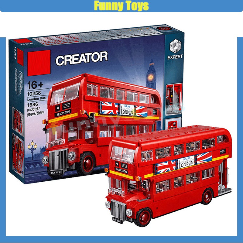 London Double Decker Bus Building Blocks Toy Kit Model (1600+/PCS ...