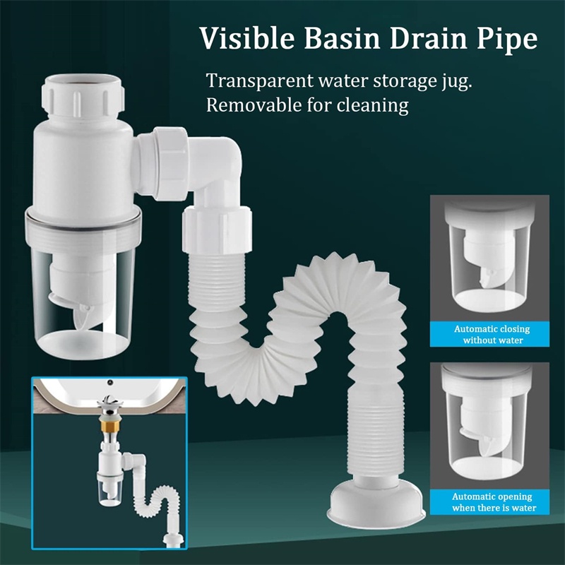 【Spot Goods】 Bathroom Sink Flexible Pipe Sink Basin Water Drain Hose