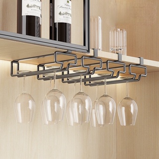 1pc Wine Glass Holder Under Shelf or Cabinet Punch-free Wine Glass Rack  Plastic Stemware Rack Glassware Drying Storage Hanger for Kitchen,Bar and  Restaurant (White)