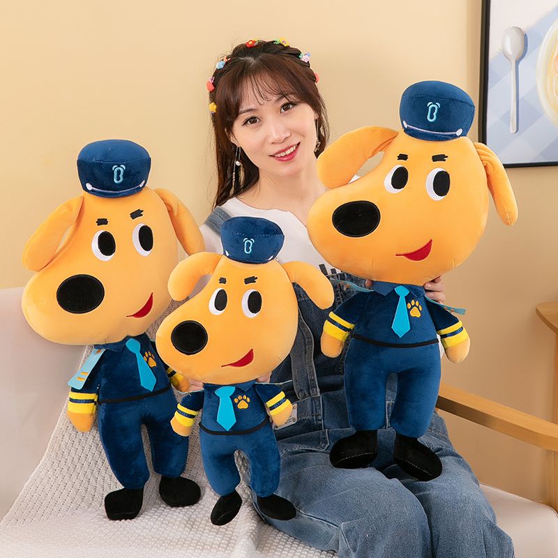 Labrador Sheriff Plush Toy Doll Child Sleeping Rag Doll Pillow Cute ...