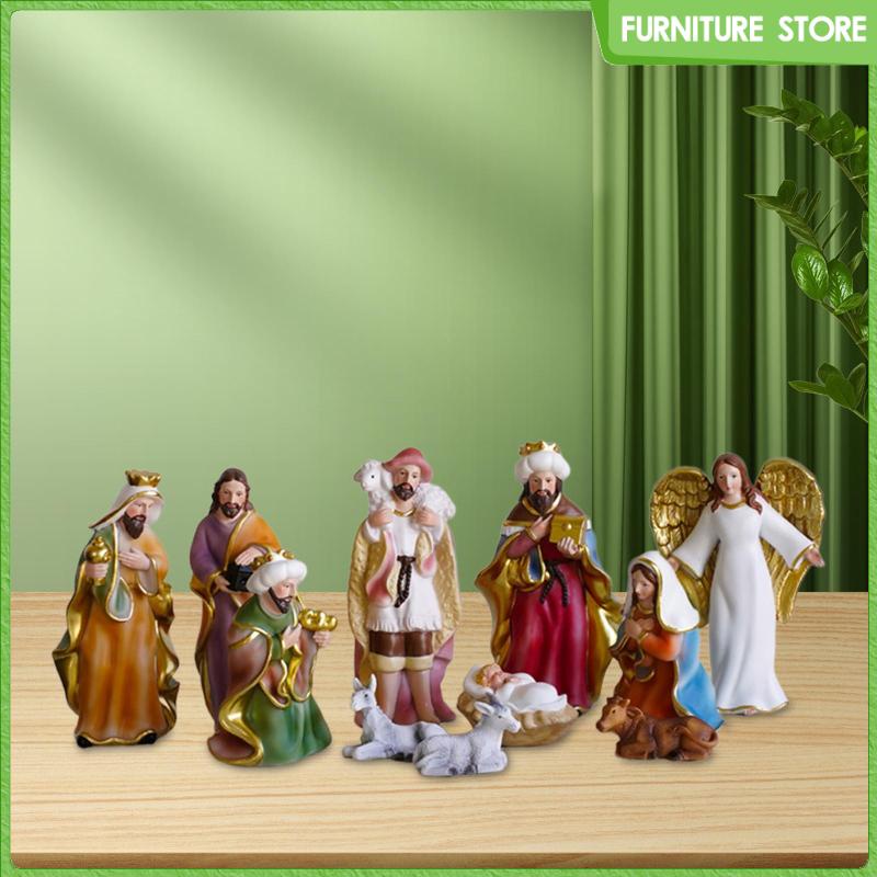 11 Piece Nativity Figurine Set Nativity Statue Set