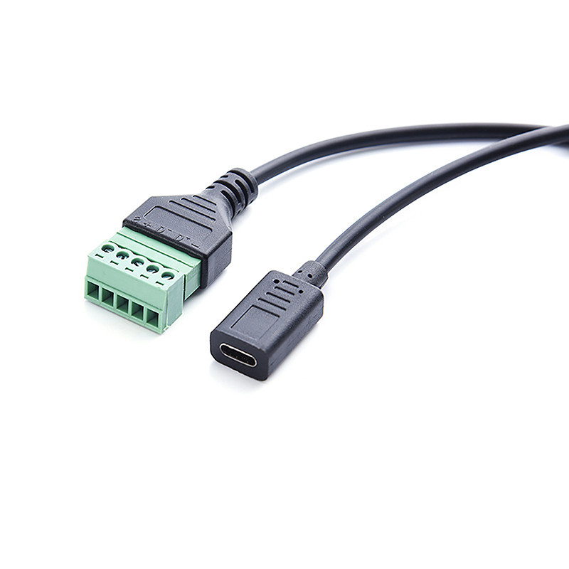 [Itt] USB Type-C Male/Female To 5 Pin Screw Terminal Block Solderless ...