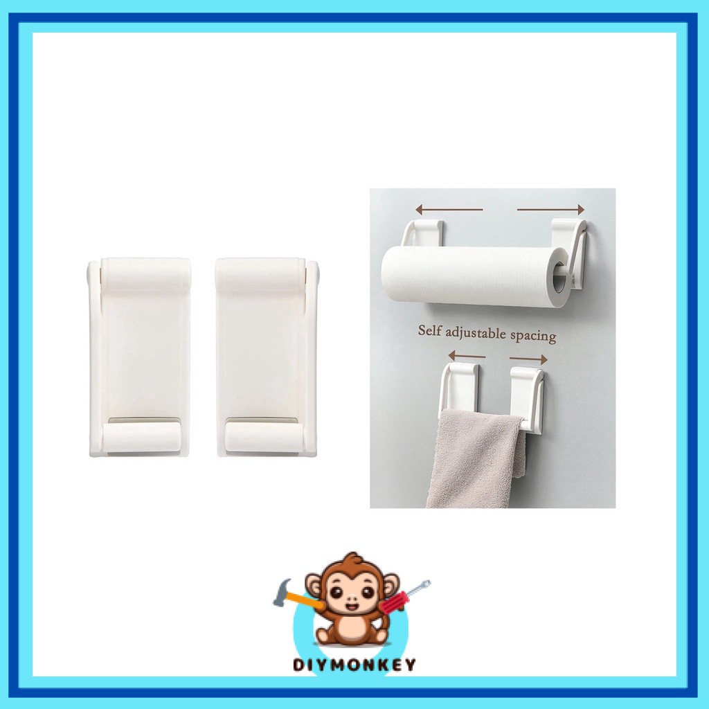 (DIY Kitchen Towel Holder Adjustable Toilet Paper Tissue Roll Storage Stick On