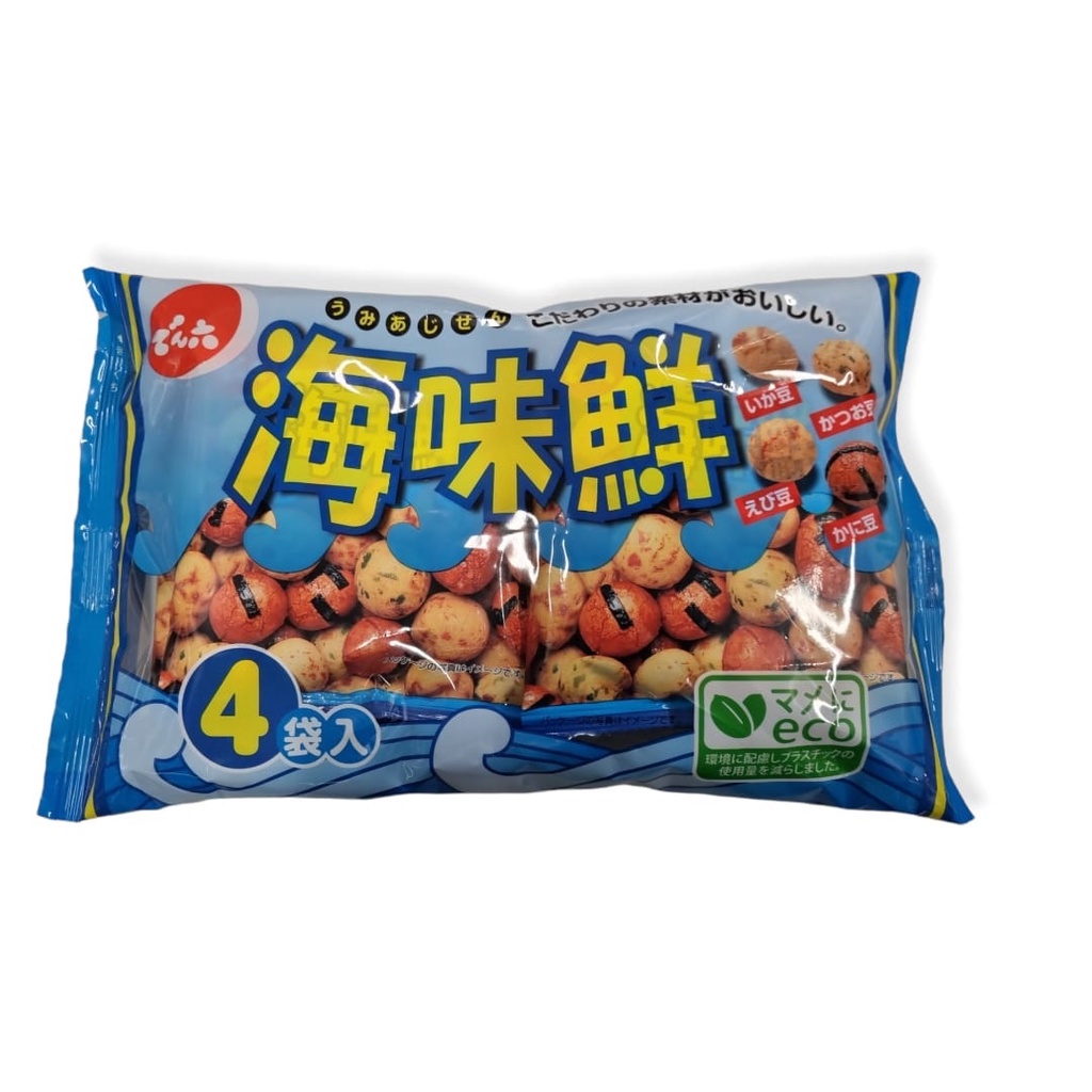 [DONKI]Denroku Seafood Peanuts Snack 4P | Shopee Singapore