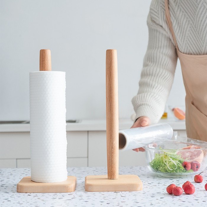 Teak Stand-Up Paper Towel Holder