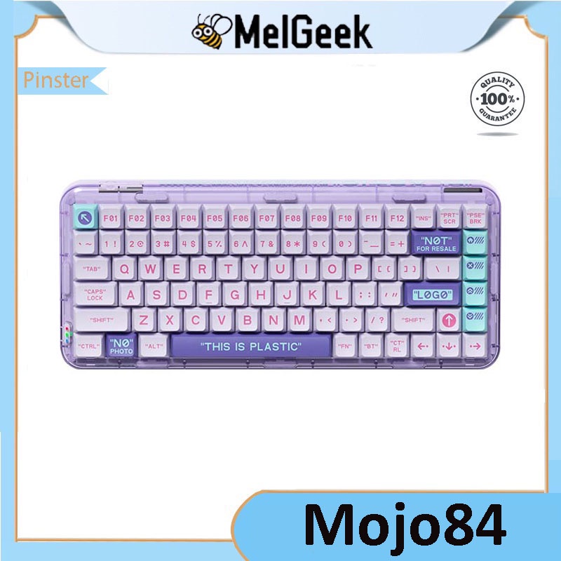 MelGeek Mojo84 Steam Wave Wireless Mechanical Keyboard Cute Office Girl ...