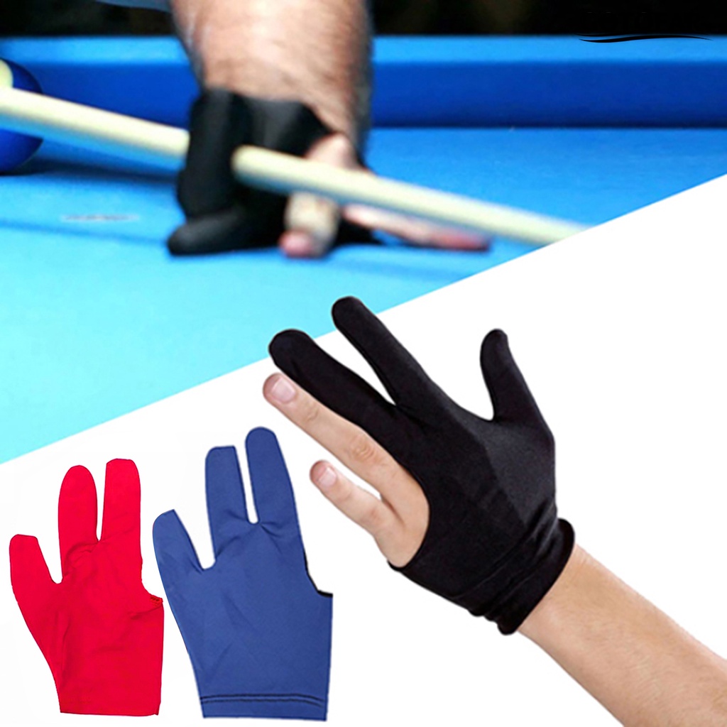 1Pcs 3 Fingers Pool Gloves Billiards Left Hand Shooters Snooker Cue Sport  Glove Show Gloves Predator Women Men Billiard Shooter