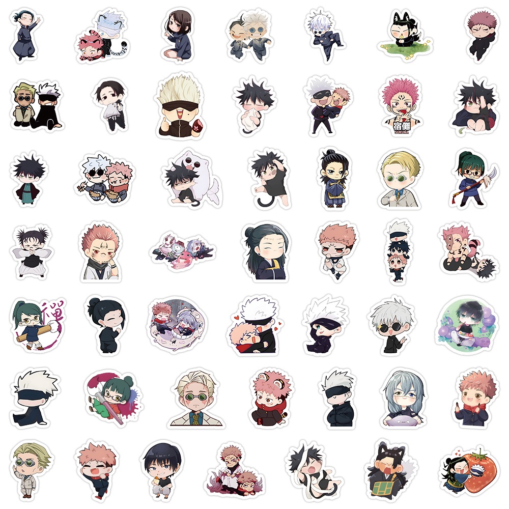 100PCS Cartoon Cute Q-version Anime Jujutsu Kaisen Satoru Gojo Graffiti ...