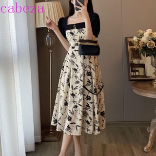 Floral Chiffon Dress Women Korean Style 2022 Summer New Square Neck Short  Sleeve Princess Dress Ins Style Irregular Skirt A-line Skirt for Women