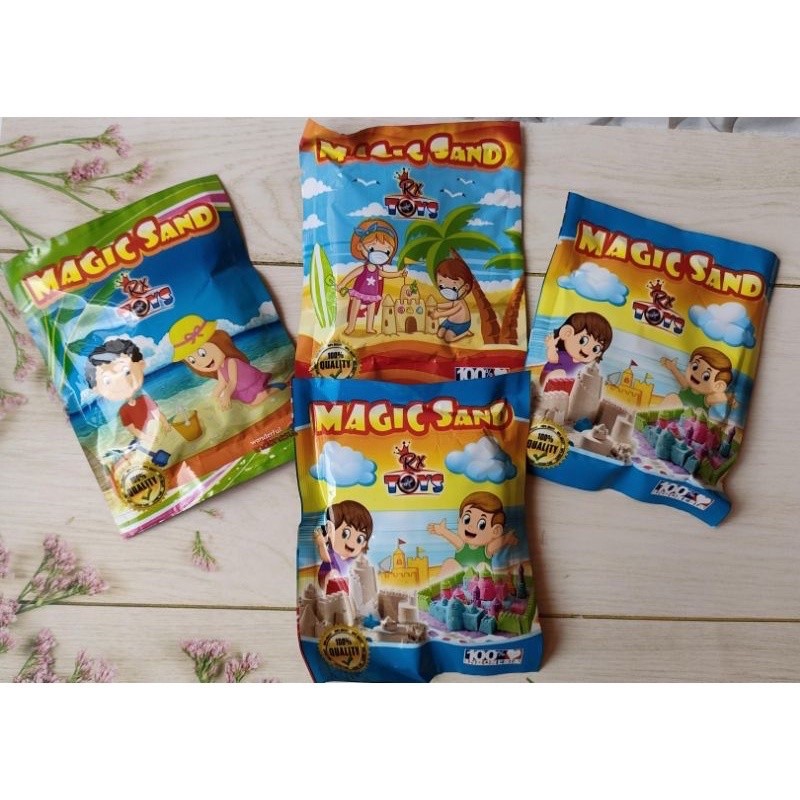 Magic Sand Mini Plus Cetakan Kemasan Plastik Mainan Anak Edukasi