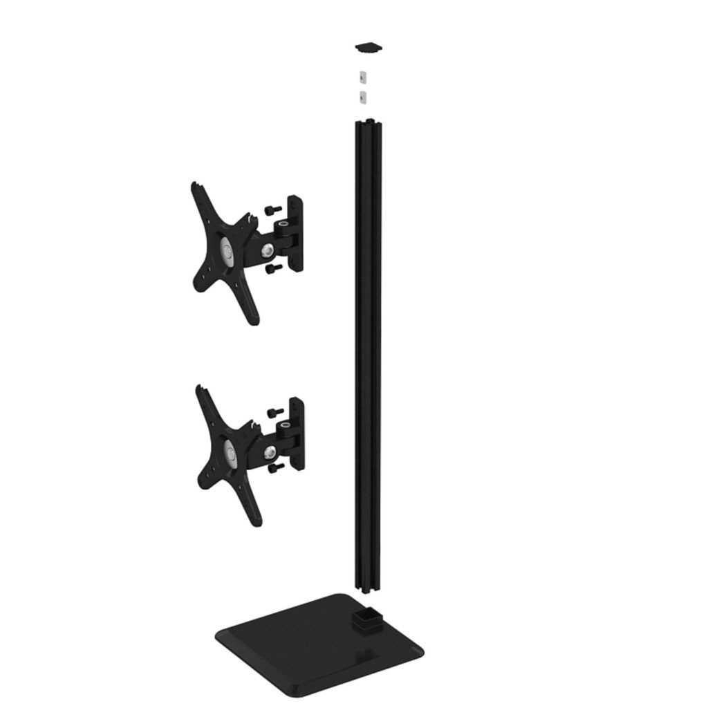Monitor Stand Dual Screen Desktop Mount for Two Computers Two Displays ...