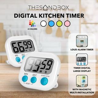 Kitchen Timers Super Thin LCD Digital Screen Kitchen Timer Square Cooking  Count Up Countdown Alarm Magnet Clock Temporizador