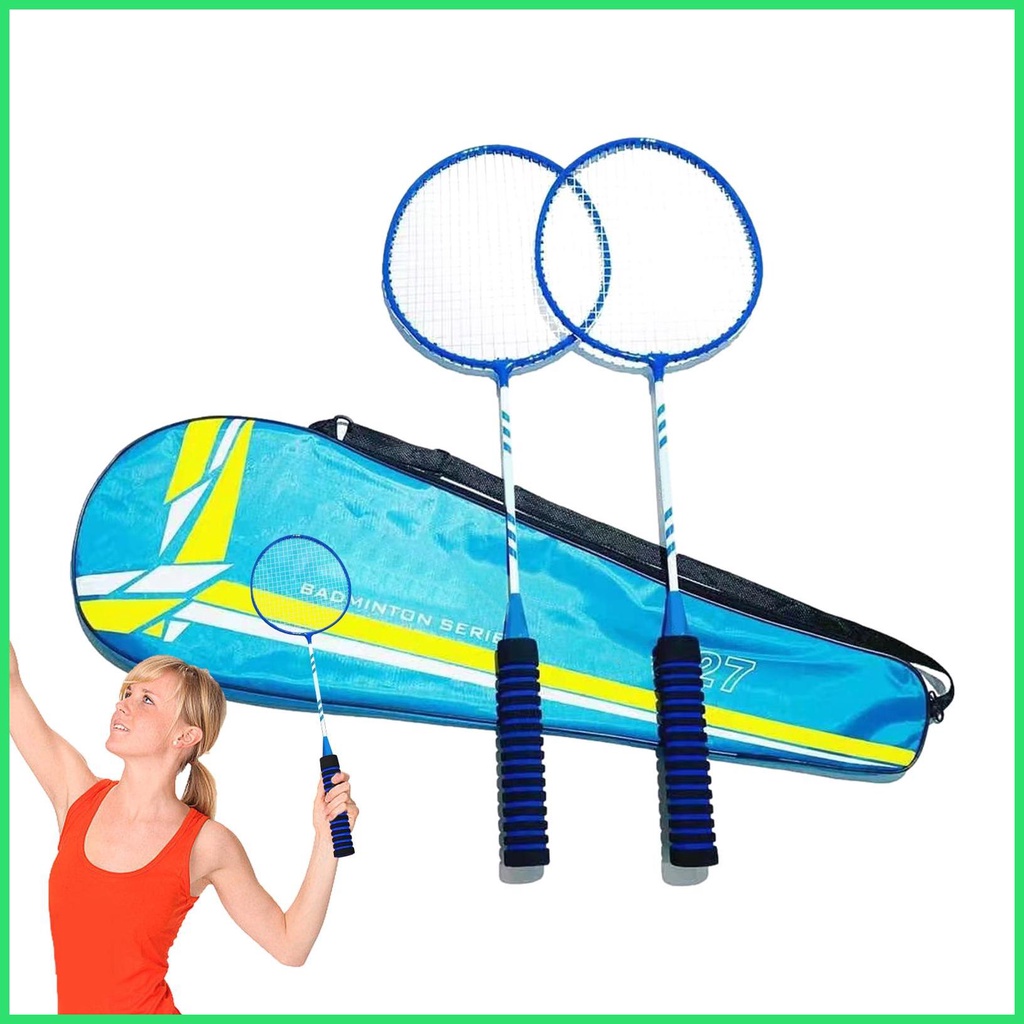 Badminton Set 2 Player Lightweight Badminton Racquets Replacement Set