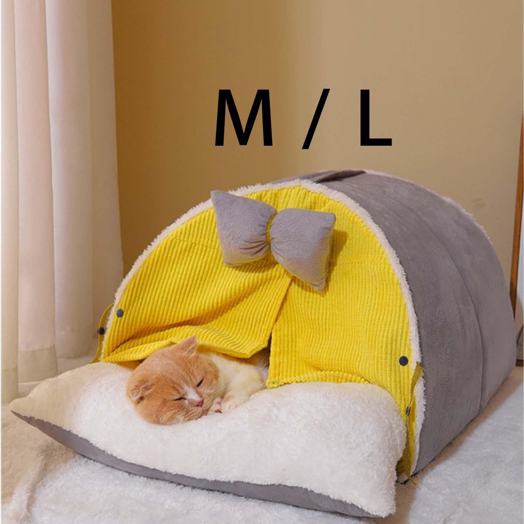 [Homyl478] Comfortable Cat Sleeping Bed Small Dog House Kennel Cute