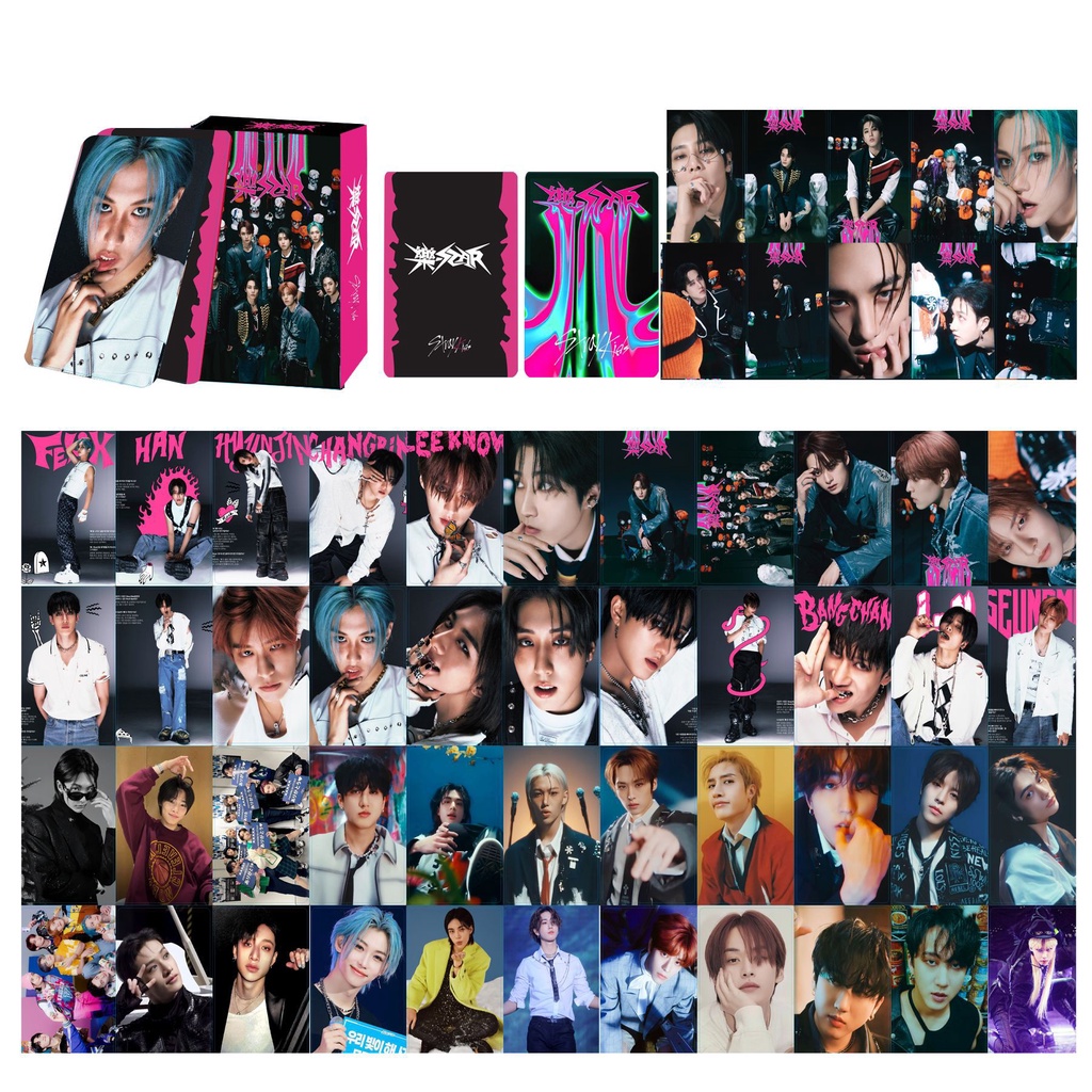 55pcs STRAY KIDS Lomo cards 樂 - STAR Leave Rock Star Album Photocards ...