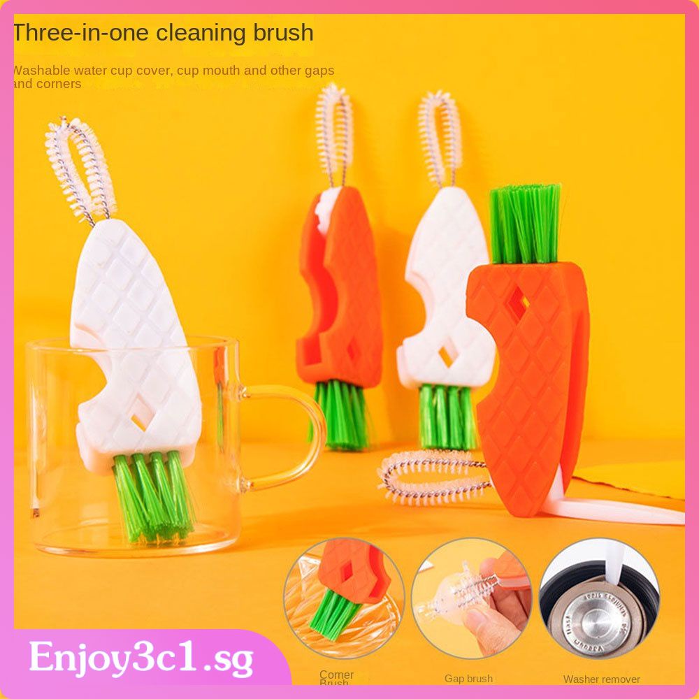 Creative carrot cup lid brush cleaning brush bottle mouth brush gap