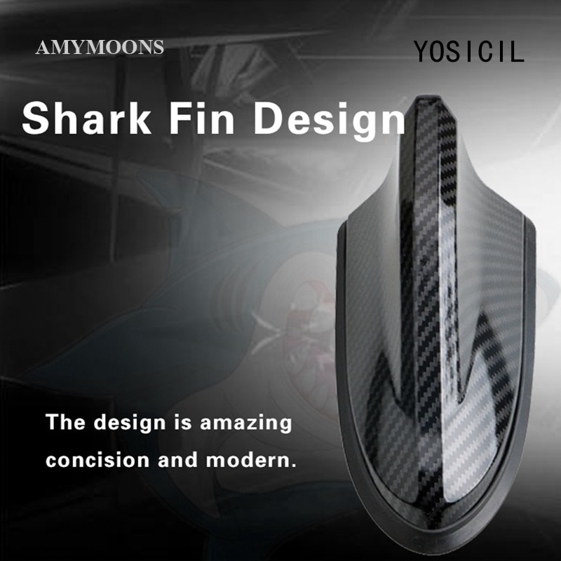 YOSICIL Car Shark Fin Antenna With Rubber Cover Aero Sharks Fin