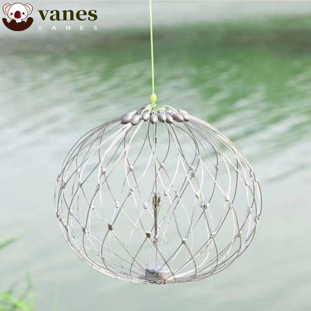 VANES Fishing Crab Trap Net, Automatic Open Closing Wide Coverage
