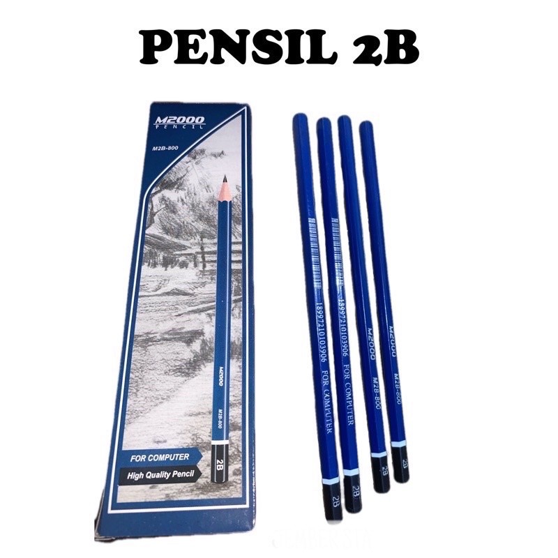1Pack (12pc) Pensil 2B M2000 Alat Tulis Sekolah Dan Kantor - Gambar 2