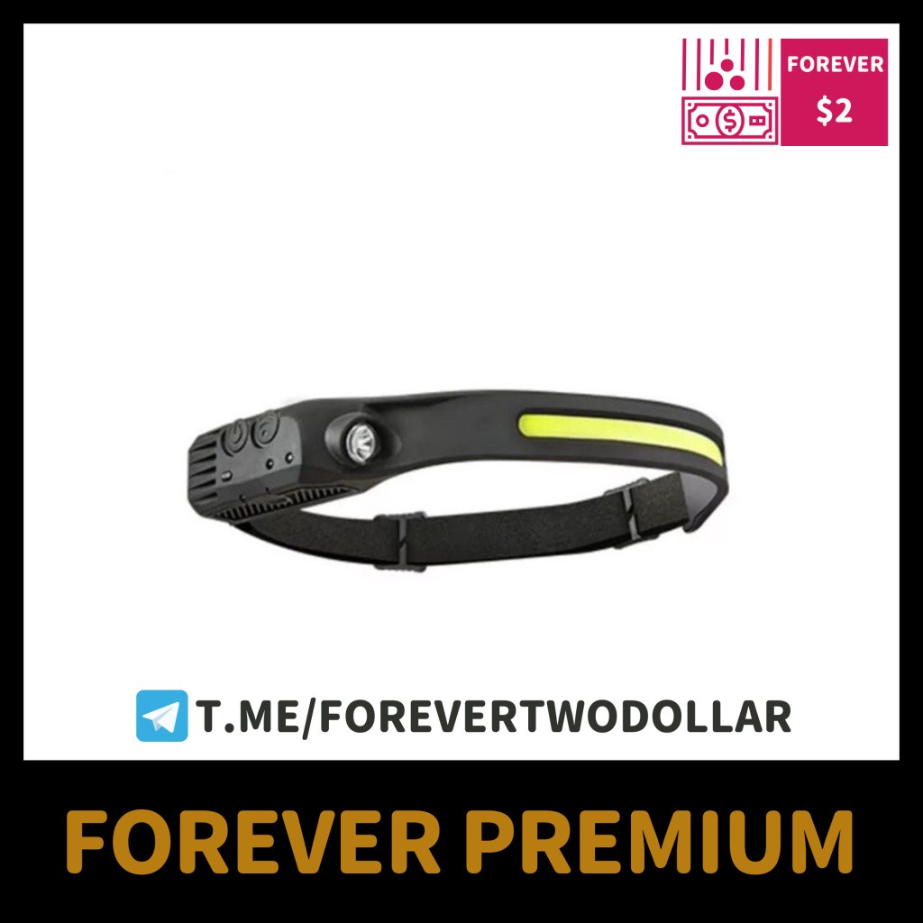 (FOREVER PREMIUM) LED Headlamp Head Lamp Flashlight Headband Camping