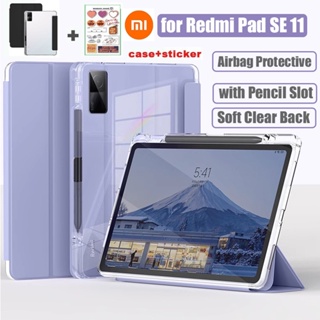 for Xiaomi Redmi Pad SE Case 11 inch Tablet Case, RedMi Pad SE Hard Cover,  Lightweight Slim Protective Covers with Trifold Stand Smart Auto Sleep/Wake