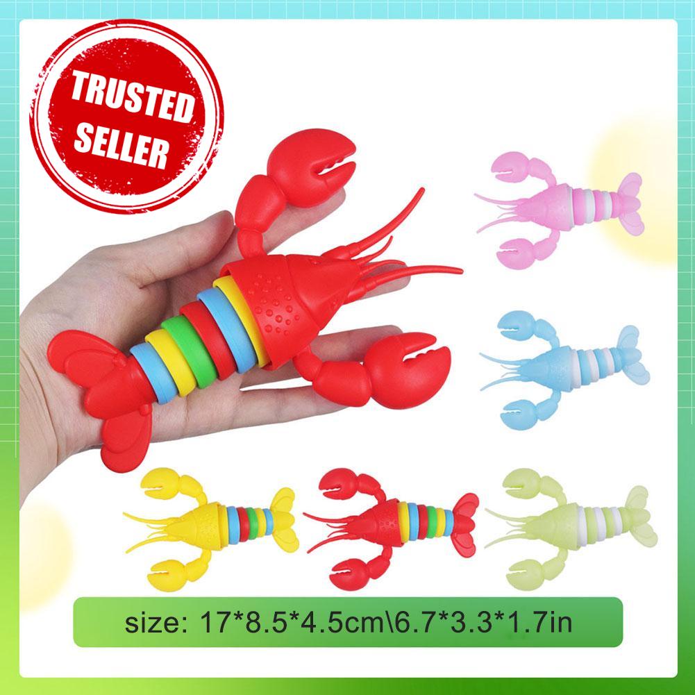 Lobster Flexible Fingertip Sensory Novelty Emulation Worm Toy Fidget