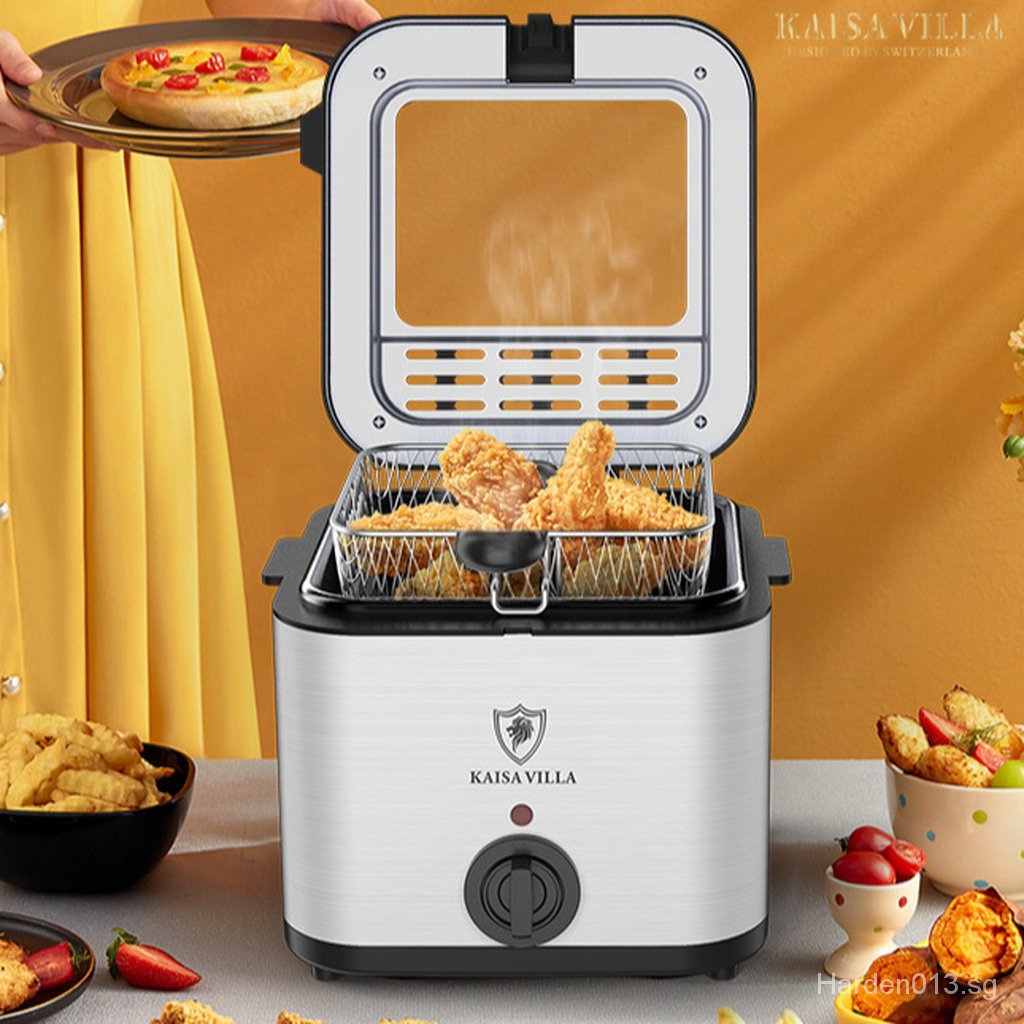 Electric deep outlet fryer