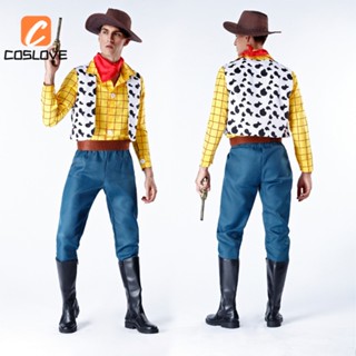 Toy Story Woody Costume Disney Adults Mens Fancy Dress Cowboy + Wild  Western Hat